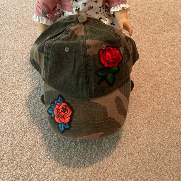 camo rose baseball cap, felicity the doll is not included, new condition